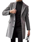 Helvano | Eleganter Wintermantel mit Revers für Herren
