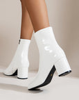 Helvano | Damen Stiefeletten mit eckiger Zehenpartie in Weiss
