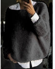Helvano | Oversized Pullover mit U-Boot-Ausschnitt für Damen