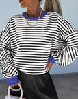 Helvano | Gestreiftes Boxy-Sweatshirt für Damen