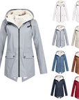 Helvano | Gefütterte Regenjacke mit Kapuze für Damen