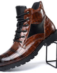 Helvano | Herren Stiefel in Krokoprägung