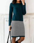 Helvano | Damen Strickkleid mit Chevron-Muster