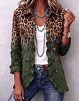 Helvano | Damen Jacke mit Rüschen und Leopardenmuster