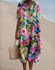 Helvano | Buntes Sommerkleid mit Blumenmuster