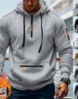Helvano | Herren Kapuzenjacke mit Zwei-Wege-Reissverschluss
