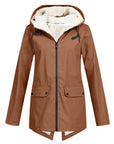 Helvano | Gefütterte Regenjacke mit Kapuze für Damen