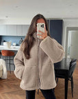 Helvano | Oversized Fleecejacke für Damen