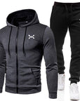 Helvano | Herren Trainingsanzug mit Zip-Hoodie und Jogginghose