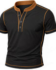 Helvano | Henley-Shirt für Herren mit Kontrastblende