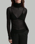 Helvano | Transparente Rollkragen-Bluse für Damen