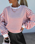 Helvano | Gestreiftes Boxy-Sweatshirt für Damen