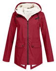 Helvano | Gefütterte Regenjacke mit Kapuze für Damen