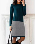 Helvano | Damen Strickkleid mit Chevron-Muster