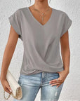 Helvano | Damen T-Shirt mit V-Ausschnitt