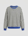 Helvano | Boxy Sweatshirt für Damen Gestreift