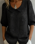 Helvano | Blumenbluse mit Rundhals für Damen
