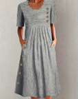 Helvano | Klassisches gestreiftes Kleid für Damen