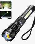 Helvano | Militär-Taschenlampe LED USB-Aufladbar
