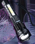 Helvano | Militär-Taschenlampe LED USB-Aufladbar