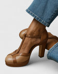 Helvano | Retro-Pumps für Damen in Braun
