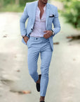 Helvano | Leinen-Anzug für Herren, 2-teilig, Slim Fit