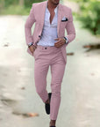 Helvano | Leinen-Anzug für Herren, 2-teilig, Slim Fit