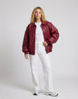 Helvano | Oversized Lederjacke in Kunstleder für Damen