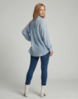 Helvano | Oversize Bluse mit Knotenfront für Damen