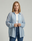 Helvano | Oversize Bluse mit Knotenfront für Damen