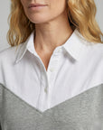 Helvano | Sweatshirt-Tunika mit Hemdkragen für Damen