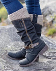 Helvano | Orthopädische Stiefel mit flachem Absatz für Damen