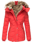 Helvano | Warme Winterjacke mit Fellkapuze für Damen