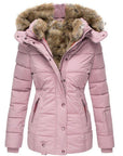 Helvano | Warme Winterjacke mit Fellkapuze für Damen