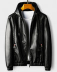 Helvano | Kunstleder-Jacke mit Kapuze für Herren