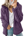 Helvano | Teddy-Fleece-Mantel mit Reissverschluss für Damen