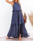 Helvano | Maxikleid mit Volants für Damen
