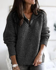 Helvano | Strickpullover mit Half-Zip für Damen