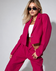 Helvano | Cropped-Jacke & Tapered-Hose Set für Damen