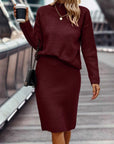 Helvano | Zweiteiliges Strick-Set für Damen – Pullover & Rock