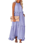 Helvano | Maxikleid mit Volants für Damen
