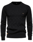 Helvano | Kariertes Herren-Pullover in Marineblau