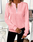 Helvano | Strukturierte Zip-Sweatjacke für Damen
