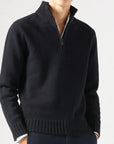 Helvano | Rollkragenpullover aus Wolle mit Zip für Herren