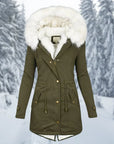 Helvano | Warme Winterjacke für Damen, Mittellang