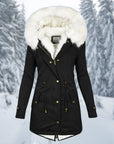 Helvano | Warme Winterjacke für Damen, Mittellang