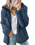 Helvano | Teddy-Fleece-Mantel mit Reissverschluss für Damen