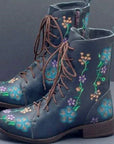 Helvano | Bestickte Retro-Stiefel für Damen