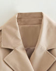 Helvano | Kurzer Trenchcoat für Damen in Beige