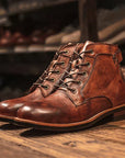 Helvano | Retro Herren-Stiefel mit runder Kappe